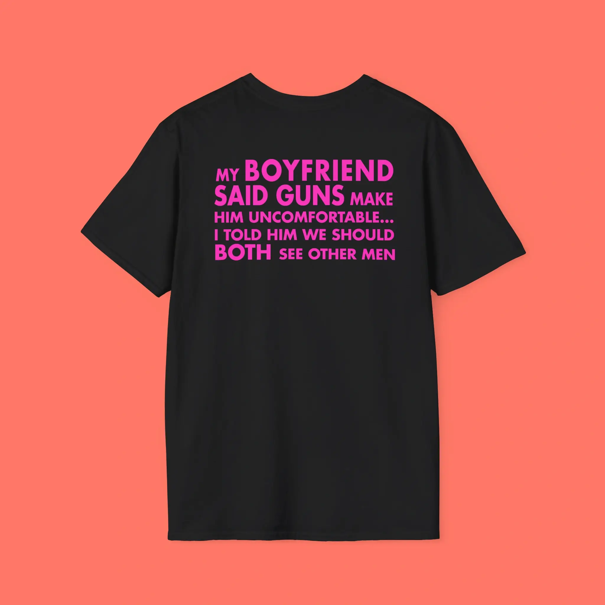 My-Boyfriend-Said-Guns-Make-Him-Uncomfortable-Shirt My Boyfriend Said Guns Make Him Uncomfortable Shirt