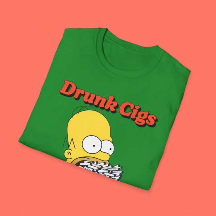 Simpson Drunk Cigs Don't Count Folded Shirt