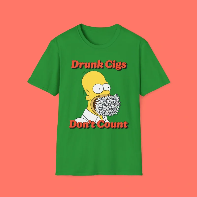 Simpson Drunk Cigs Don't Count Shirt