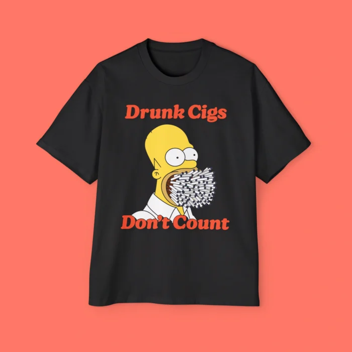 Simpson Drunk Cigs Don't Count Premium Shirt