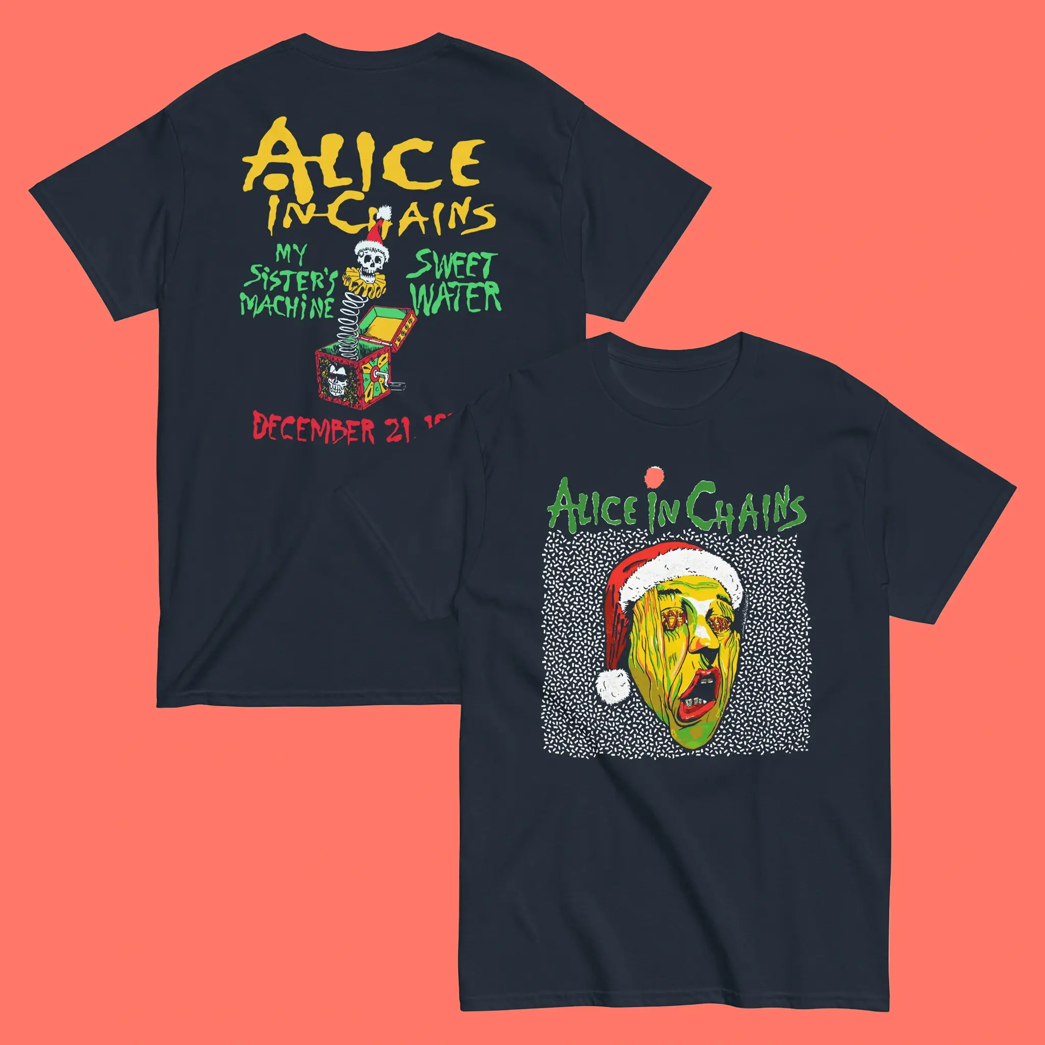 Camiseta Oficial Alice In Chains Lantern Para Hombre - Talla Large | Prenda De Manga Corta Para Fans Del Rock
