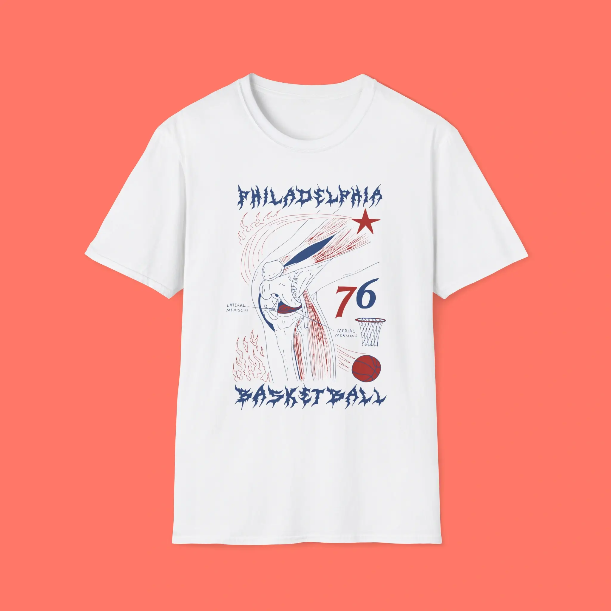 Philadelphia-Basketball-Knees-76-Shirt Philadelphia Basketball Knees 76 Shirt