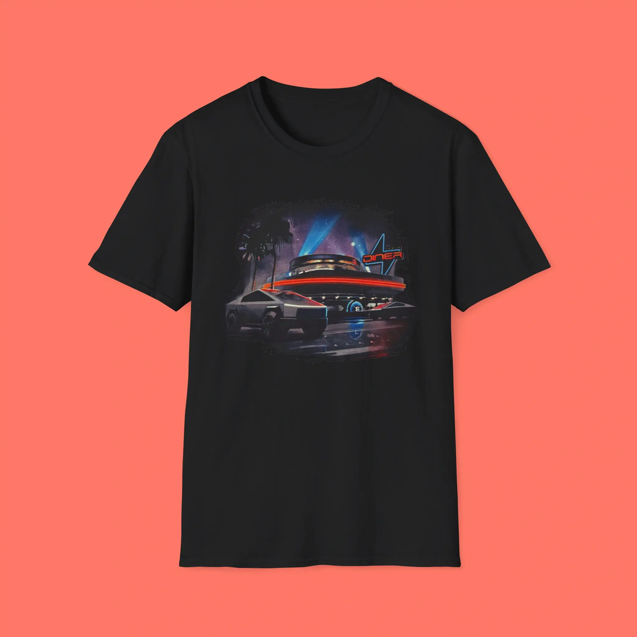 Tesla-Hollywood-Retro-Diner-Shirt Tesla Hollywood Retro Diner Shirt