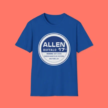 Buffalo Bills Allen 17 Hysteria And Pure Joy Shirt