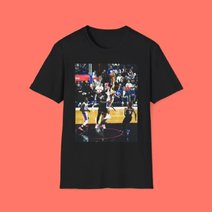Cade Cunningham Dunking Over Drummond Shirt