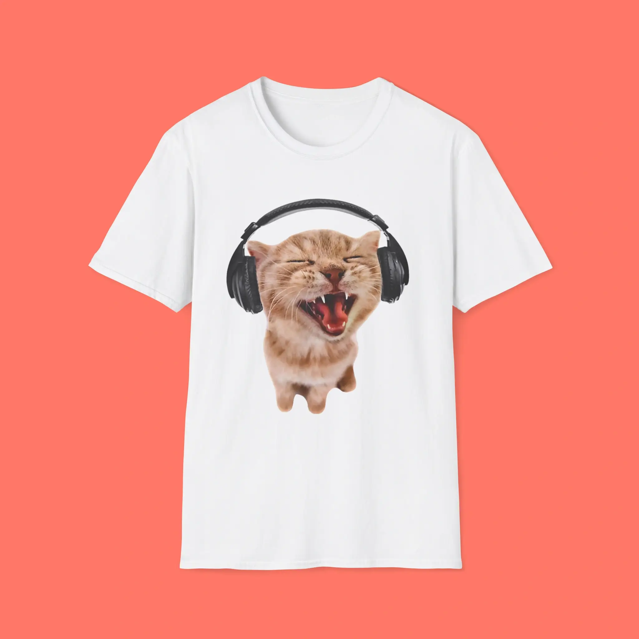 Silly-Cat-With-Headphones-Shirt Silly Cat With Headphones Shirt