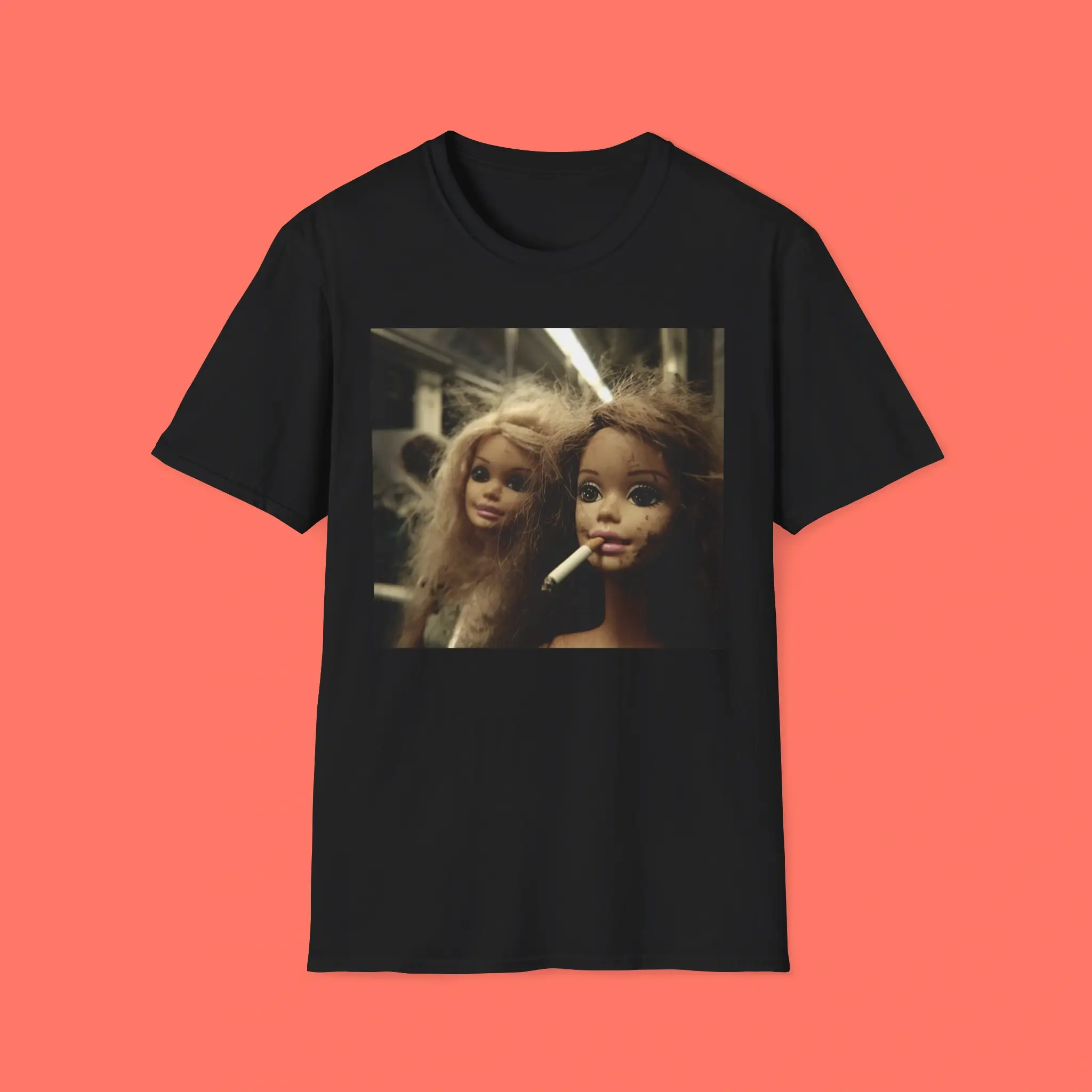 Funny-Distressed-Doll-Smoking-Shirt Funny Distressed Doll Smoking Shirt