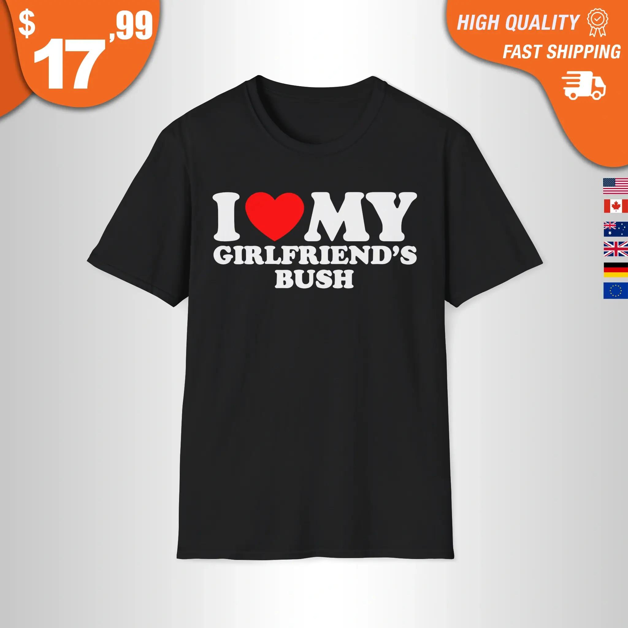 I-Love-My-Girlfriend's-Bush-Shirt I Love My Girlfriend's Bush Shirt