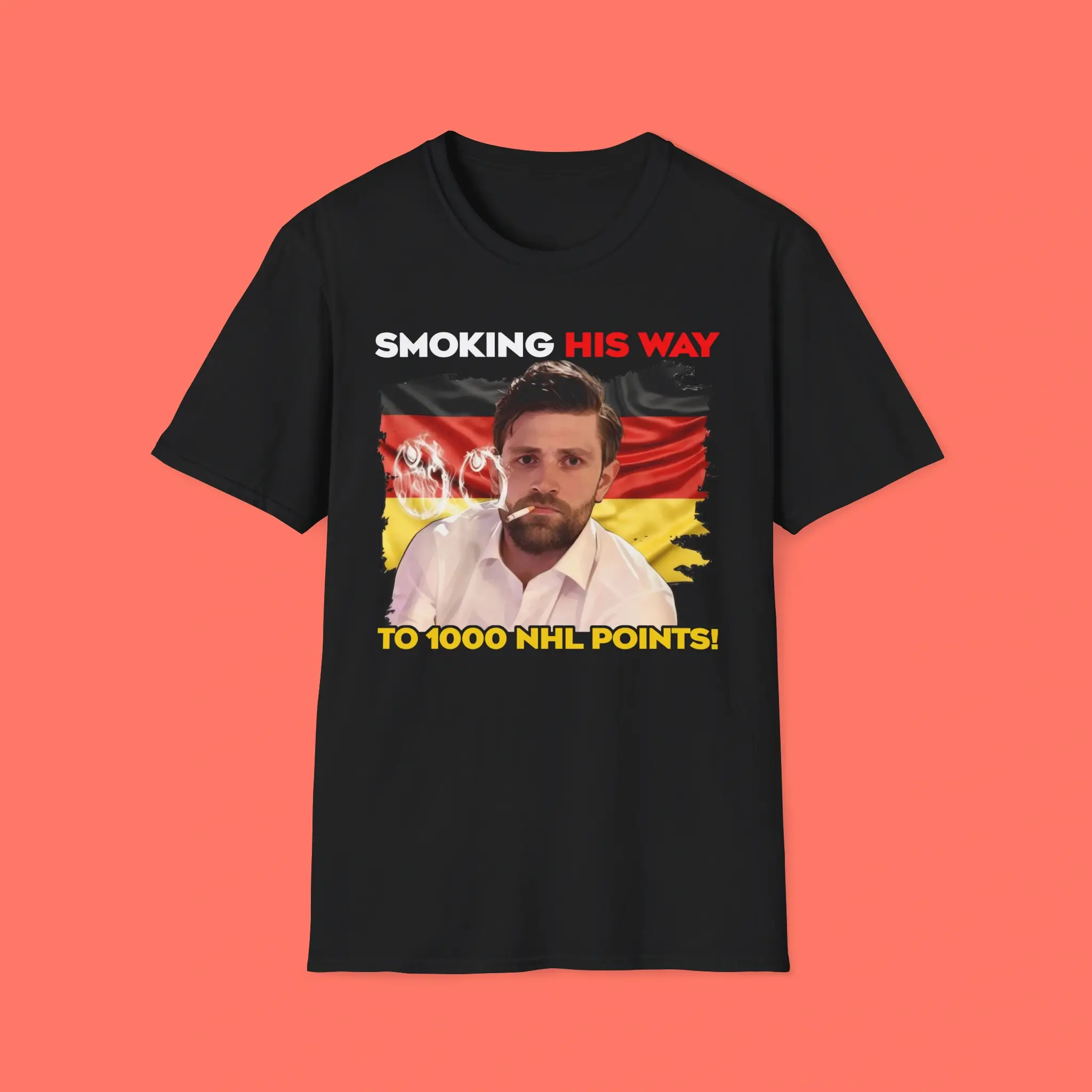 Leon-Draisaitl-Smoking-His-Way-To-1000-Points-Shirt Leon Draisaitl Smoking His Way To 1000 Points Shirt