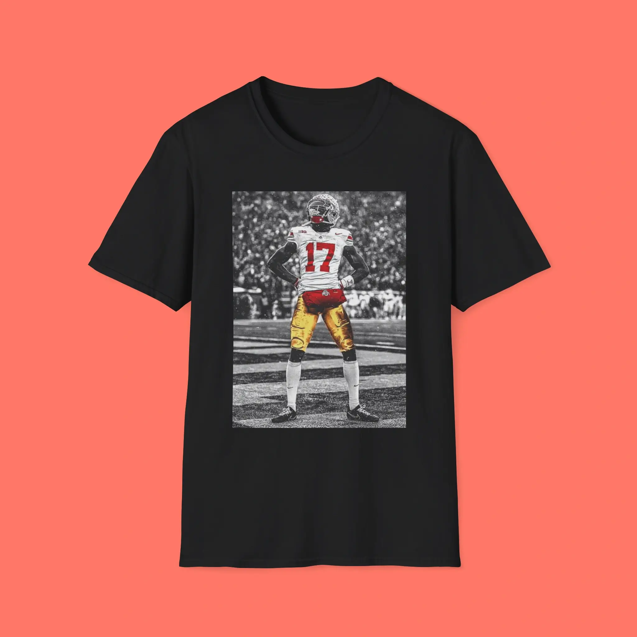 Ohio-State-Buckeyes-Carnell-Tate-Standing-Shirt Ohio State Buckeyes Carnell Tate Standing Shirt