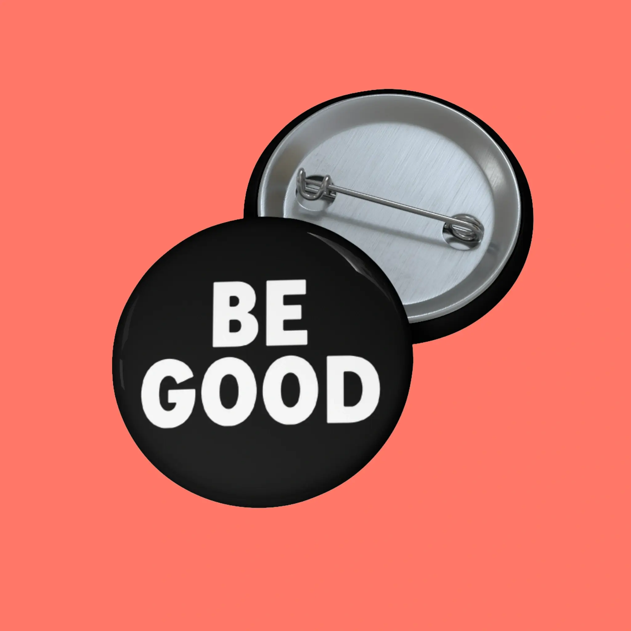 Be-Good-Black-Pin-Button Be Good Black Pin Button