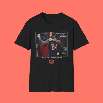 Chicago Bears Colston Loveland Black NFL Flash Features Wild Card Shirt