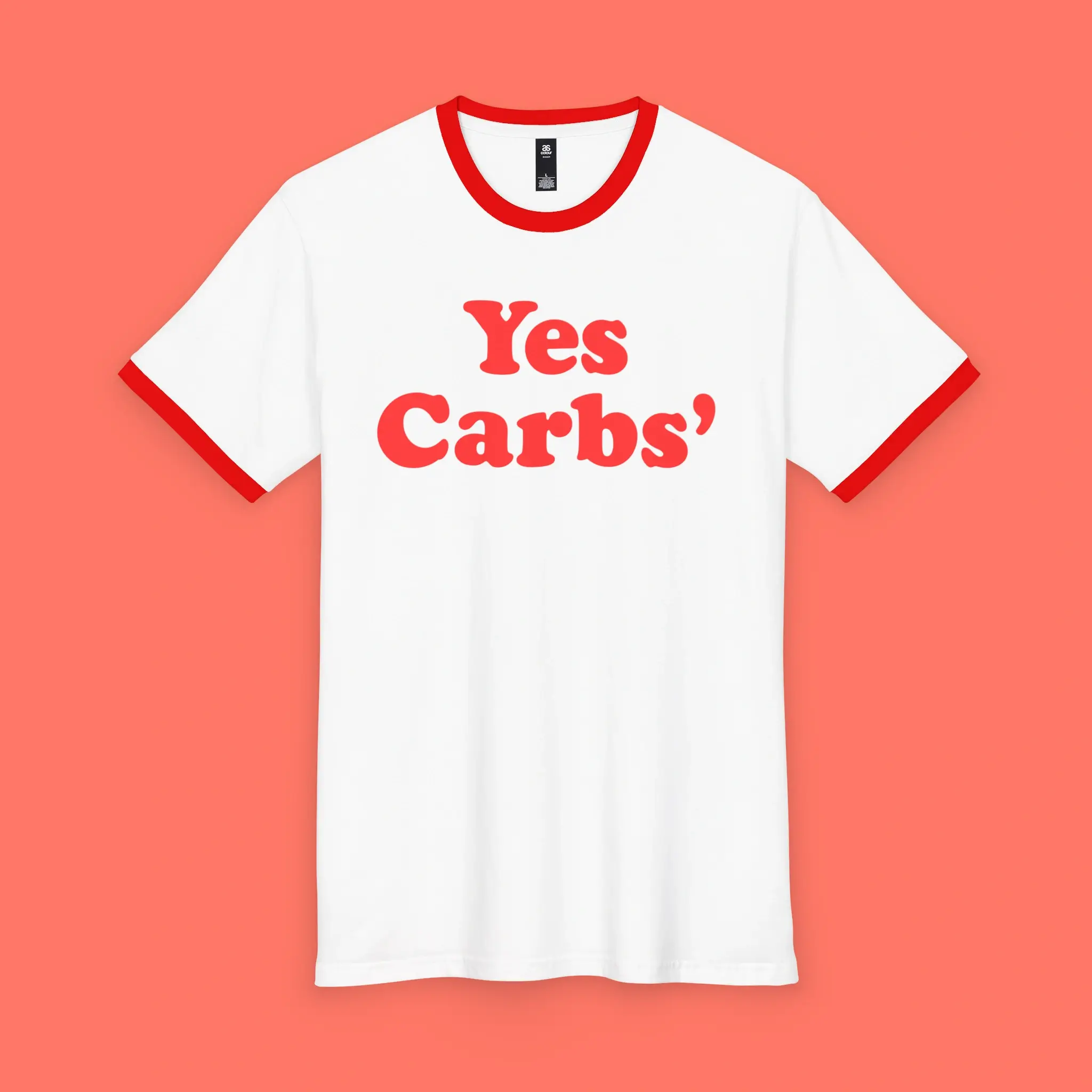 Yes-Carbs-Ringer-T-Shirt Yes Carbs Ringer T-Shirt