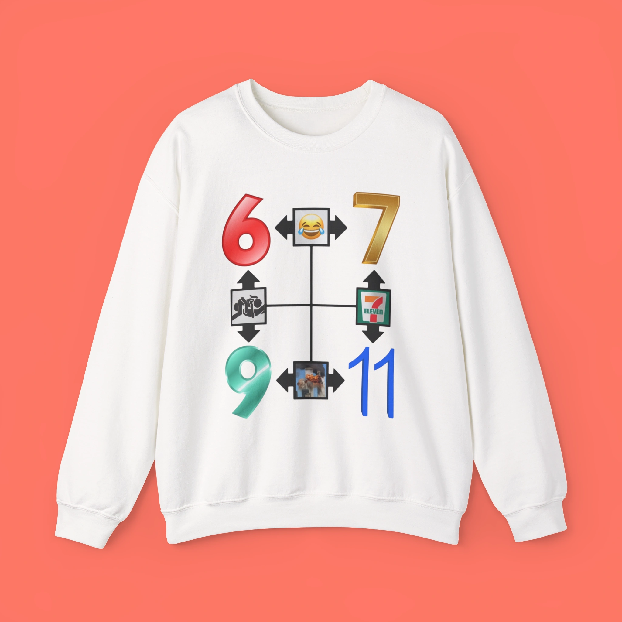 Six Seven Nine Eleven Shirt - 7-Eleven 9/11 Parody Tee - OriBubble