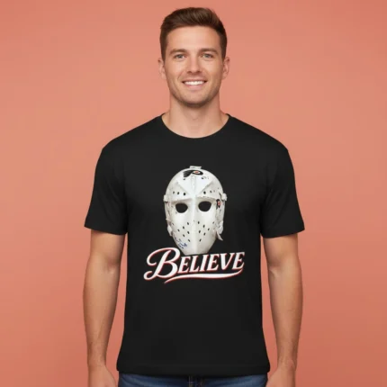 Bernie Parent Ice Hockey Mask Believe Shirt