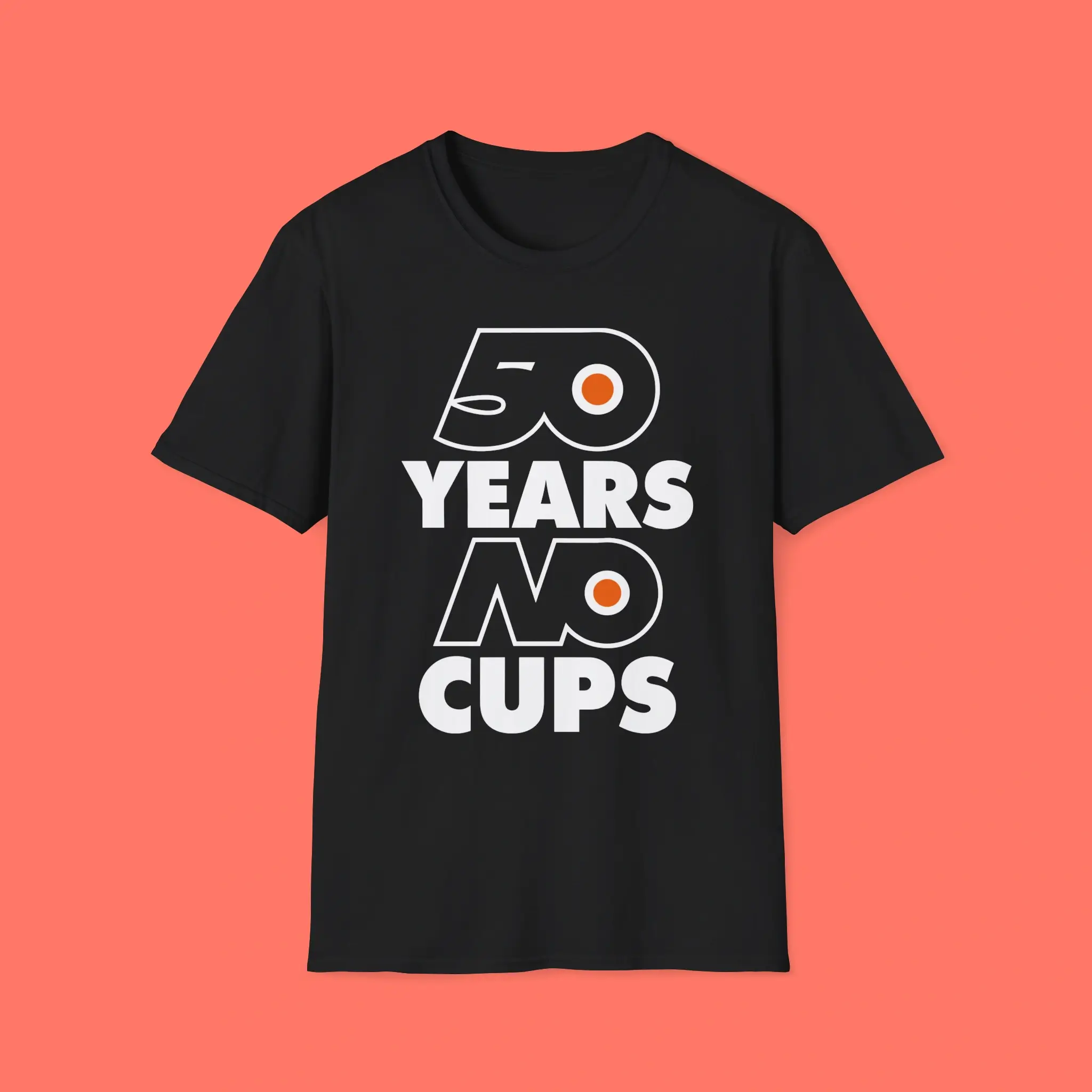 Philadelphia-Flyers-50-Years-No-Cups-Shirt Philadelphia Flyers 50 Years No Cups Shirt