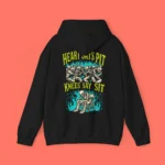 Heart Says Pit Knees Say Sit Hoodie